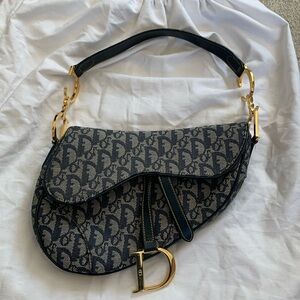 Dior Vintage Oblique Medium Saddle Bag